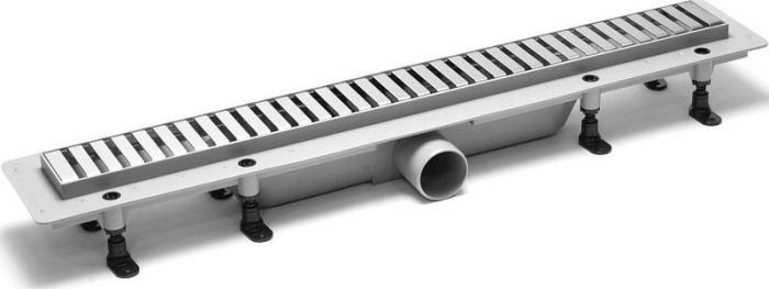 Душевой лоток PlastBrno Design 3 85 см SZA3850 с решеткой, хром