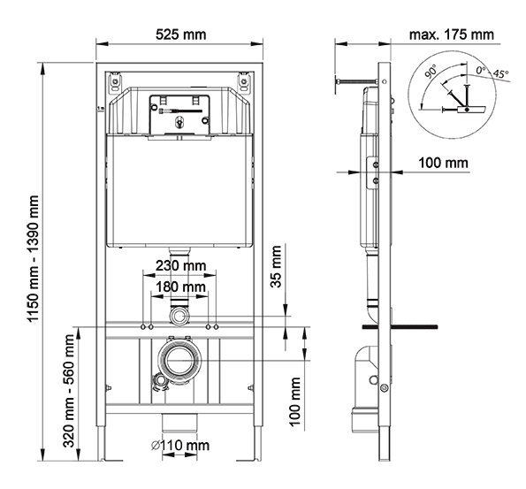 Комплект Berges Wasserhaus Novum 047215 кнопка чёрная