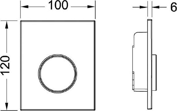 Кнопка смыва Tece Loop Urinal 9242640 белая антибактериальная