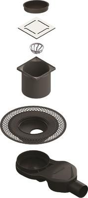 Душевой трап Berges Wasserhaus Platz Norma 092159 15х15 Золото глянец