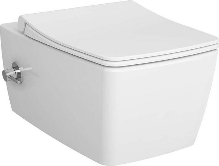 Подвесной унитаз Vitra Metropole 7672B003-1684, безободковый, с функцией биде и встроенным смесителем