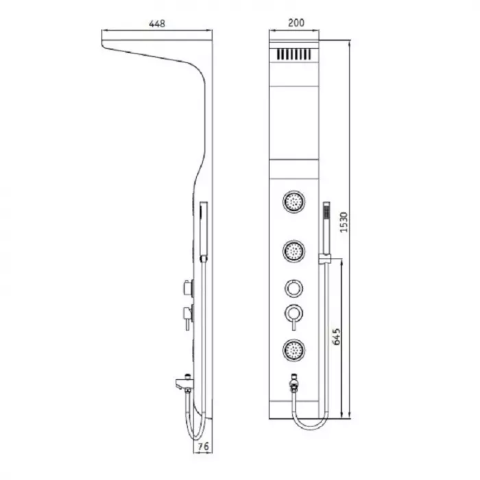 Душевая панель  RGW Shower Panels 21140101-03 белый
