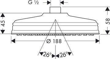 Верхний душ 180 мм Axor Carlton 28487000