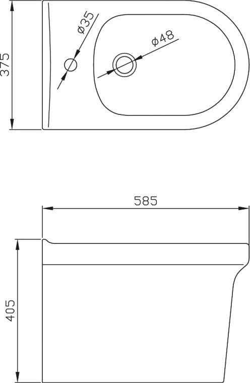 Напольное биде BelBagno Vella
