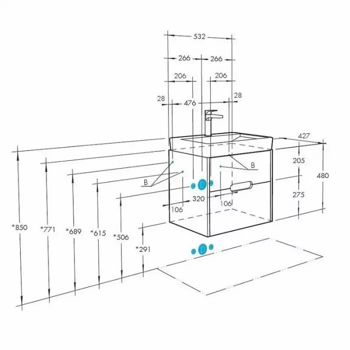 Душевая дверь в нишу Bravat Stream 120x200 одинарная