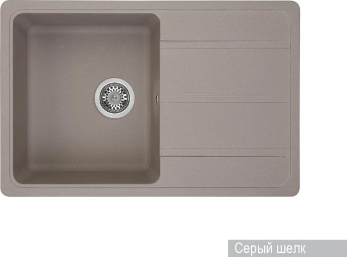 Кухонная мойка Aquaton Аманда 51 1A712832AD250, серый шёлк