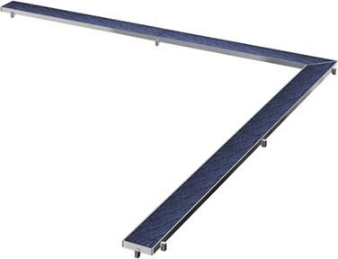 Решётка Tece TECEdrainline Plate 6 109 70 90х90 см под плитку угловая