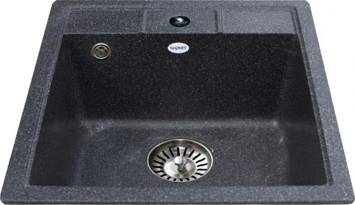 Комплект Кухонная мойка Ulgran U-406-308 чёрный + Измельчитель отходов Zorg Inox D ZR-38 D
