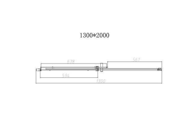 Душевая дверь Vincea Dice VDS-4D130CLB 130x200 см, черный, стекло прозрачное