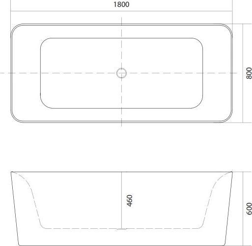 Акриловая ванна Aquatek Квадро 180x80 см AQ-K27880, белый