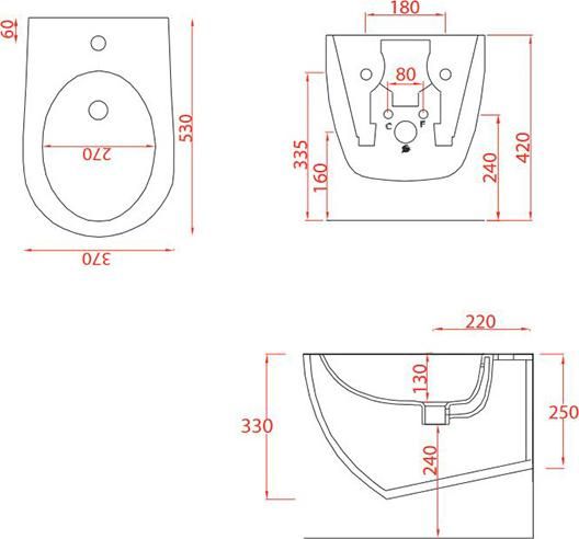 Подвесное биде ArtCeram File 2.0 FLB001 05 30 bi matt *1, белый матовый