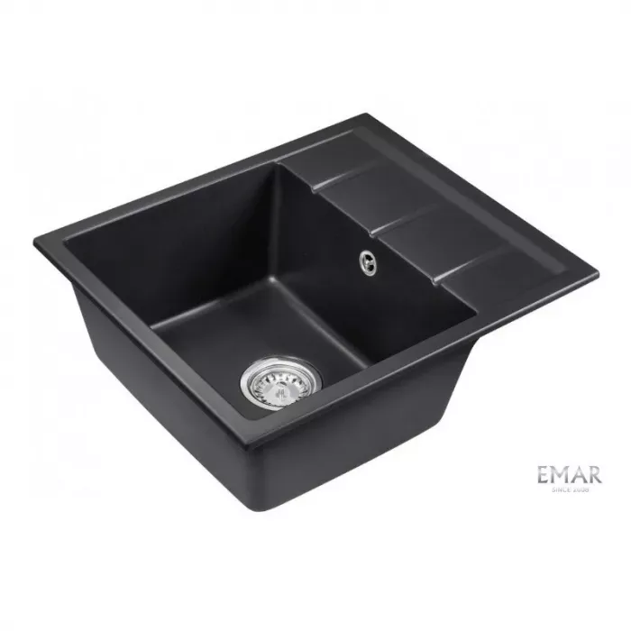 Кухонная мойка Emar Quartz EMQ-1580.Q Морион черный