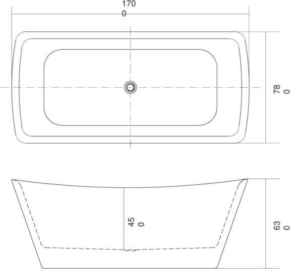 Акриловая ванна Aquatek Верса 170x78 см AQ-4777, белый