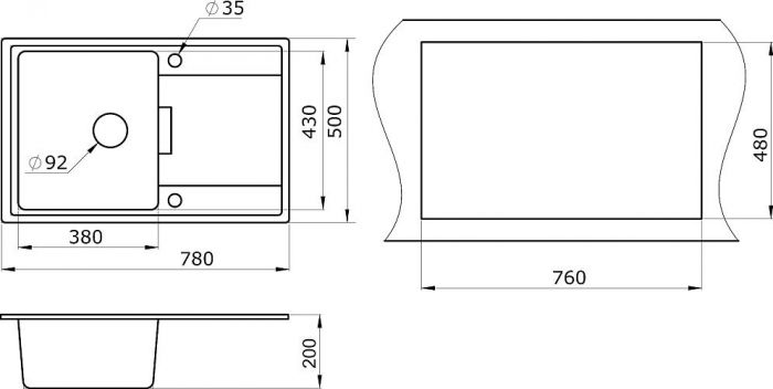 Комплект кухонная мойка Paulmark Flugen PM217850-DG графит + смеситель Paulmark Kassel Ka214311-418