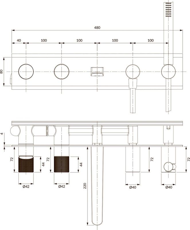 Клавиша смыва Viega Prevista Visign for Style 20 8610.1 796389, черный матовый