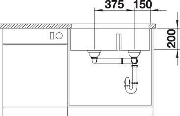 Кухонная мойка Blanco Subline 430/270-U 523160 кофе