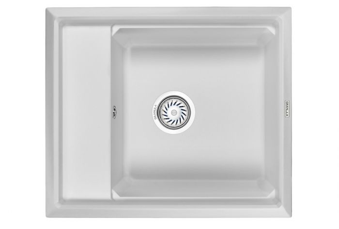 Мойка кухонная Granula Kitchen Space 6004, АРКТИК белый