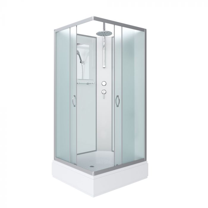 Душевая кабина Niagara Classic 330844QBKT стекло матовое, профиль серебро