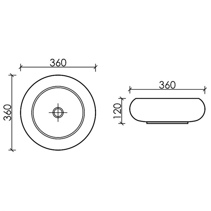 Раковина накладная Ceramica Nova Element CN6050MW белый