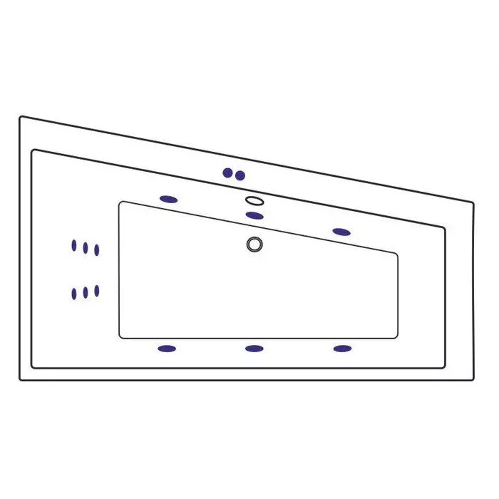 Акриловая ванна Excellent Sfera 170х100 WAEX.SFP17S.LINE.CR хром, белый