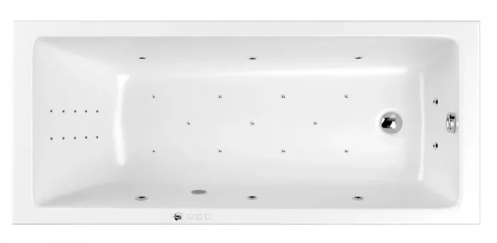 Акриловая ванна Whitecross Wave Slim 150х70 0111.150070.100.ULTRANANO.CR хром, белый