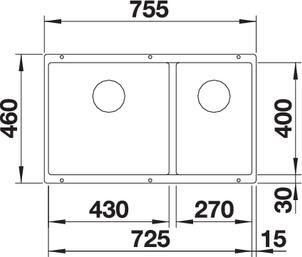 Кухонная мойка Blanco Subline 430/270-U 523160 кофе