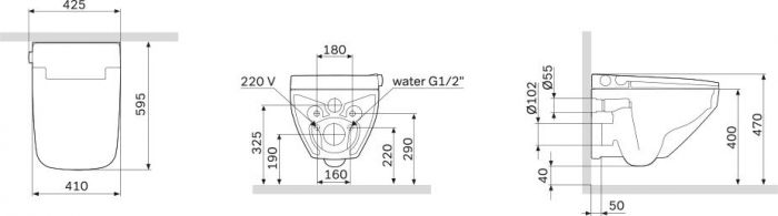 Кронштейн для верхнего душа Grohe Grandera 27986IG0