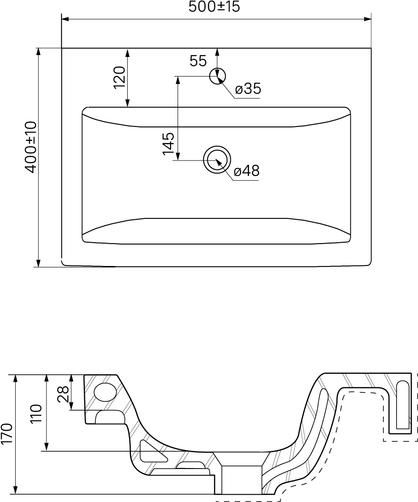 Тумба с раковиной Iddis New Custo 50 NCU50W0i95K, белый