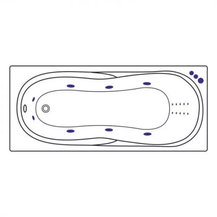 Акриловая ванна Excellent Sekwana 170х75 WAEX.SEK17.SMARTNANO.CR хром, белый
