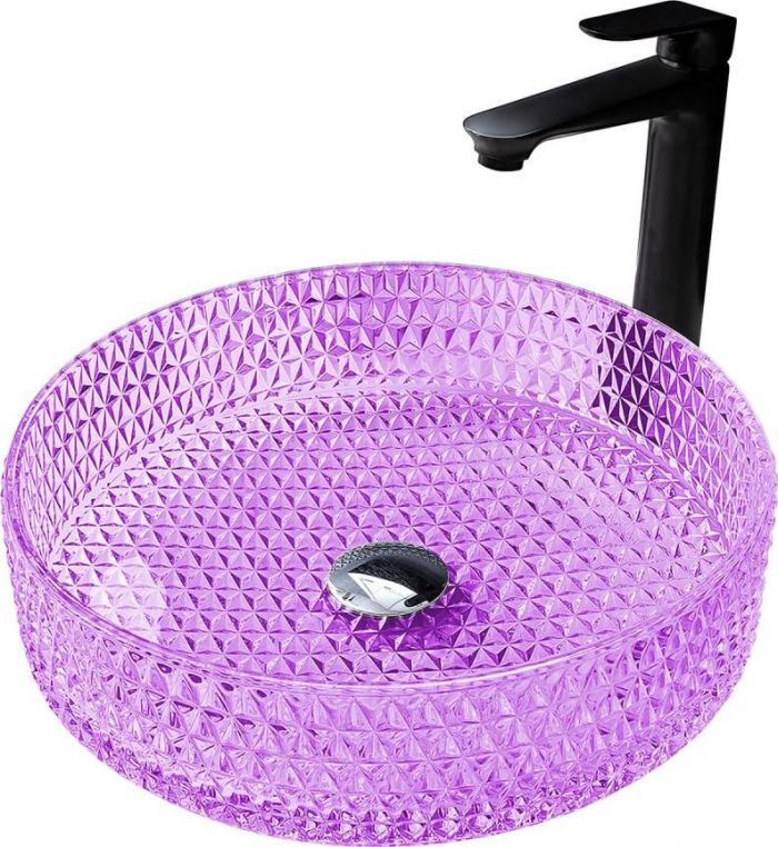 Раковина накладная Abber Glas AK2301P, фиолетовый