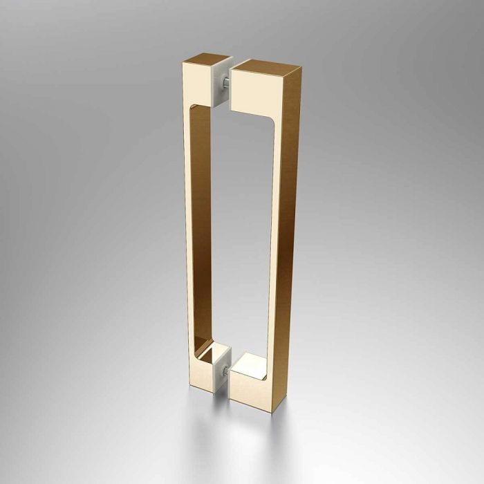 Душевая дверь Vincea Alpha VDP-3AL800CLG 80x195 см, брашированное золото, стекло прозрачное