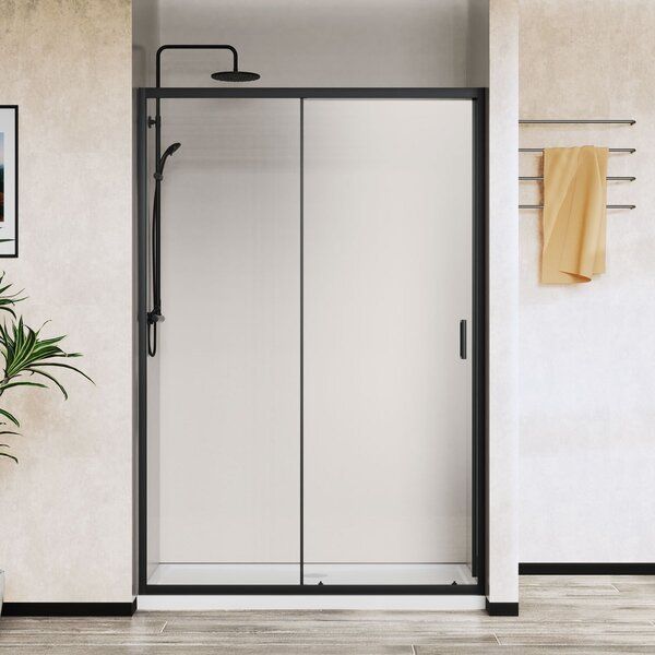 Душевая дверь Vincea City VDS-5CT130CLB 130x195 см, черный, стекло прозрачное