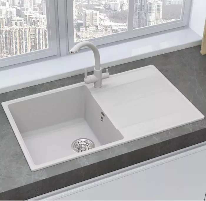 Кухонная мойка Ulgran Quartz Prima Prima 850-04 белый