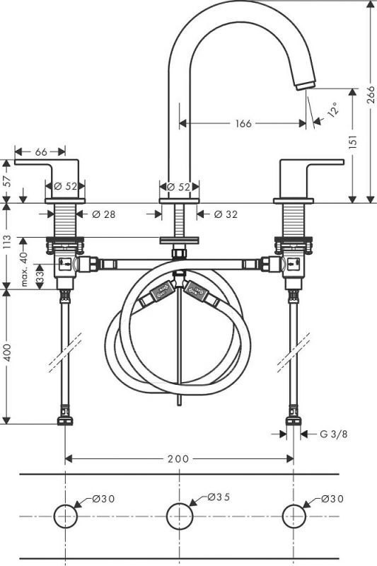 Смеситель для раковины Hansgrohe Vernis Shape 71563000, хром