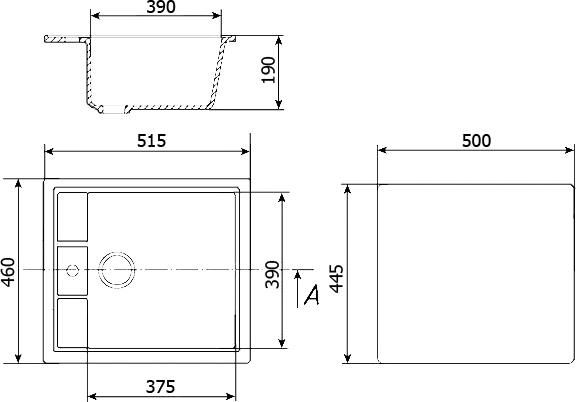 Комплект Кухонная мойка Ulgran U-406-308 чёрный + Измельчитель отходов Zorg Inox D ZR-38 D