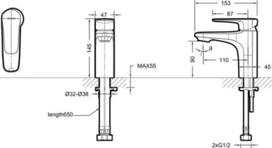 Смеситель Bravat Source F1173218CP-ENG для раковины