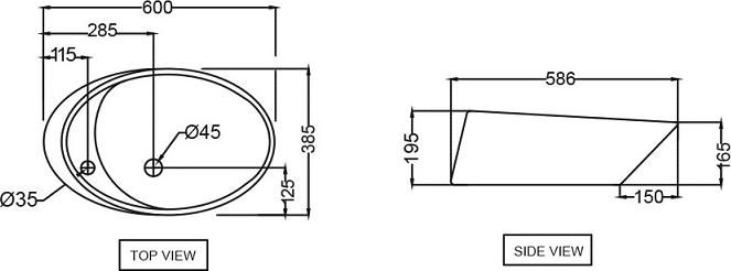 Раковина 39 см Jaquar Vignette VGS-WHT-81931N