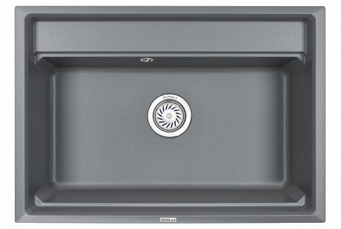 Мойка кухонная Granula Kitchen Space 7301, АЛЮМИНИУМ серый