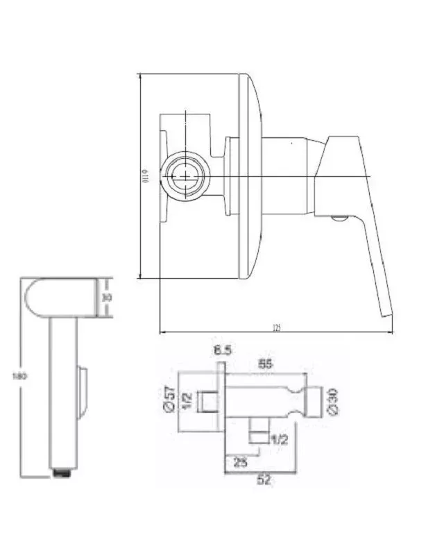 Душ гигиенический Esko SHS4in1 хром