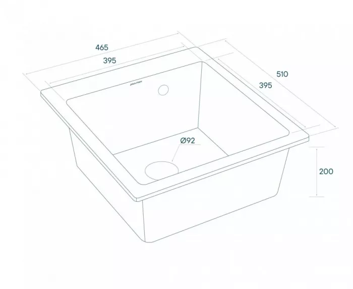 Кухонная мойка Paulmark Kante PM104651-AN черный