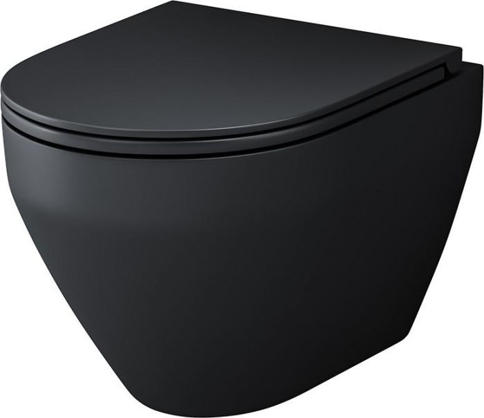 Унитаз подвесной AM.PM Spirit V2.0 C701700MBSC с сиденьем микролифт, черный матовый
