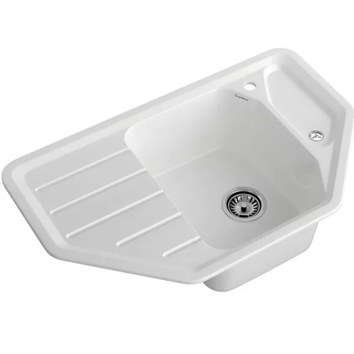 Кухонная мойка GranFest Corner C-800E иней белый