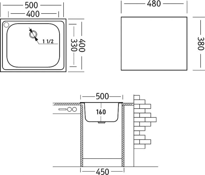 Комплект Мойка кухонная Domaci Равенна Ssik DCL 500*400 (6) 1T отверстие под смеситель слева + Смеситель