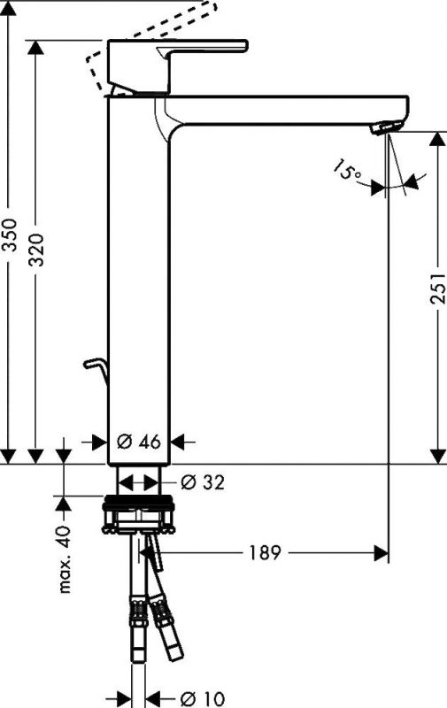 Смеситель для раковины Hansgrohe Metris S 31022000, хром
