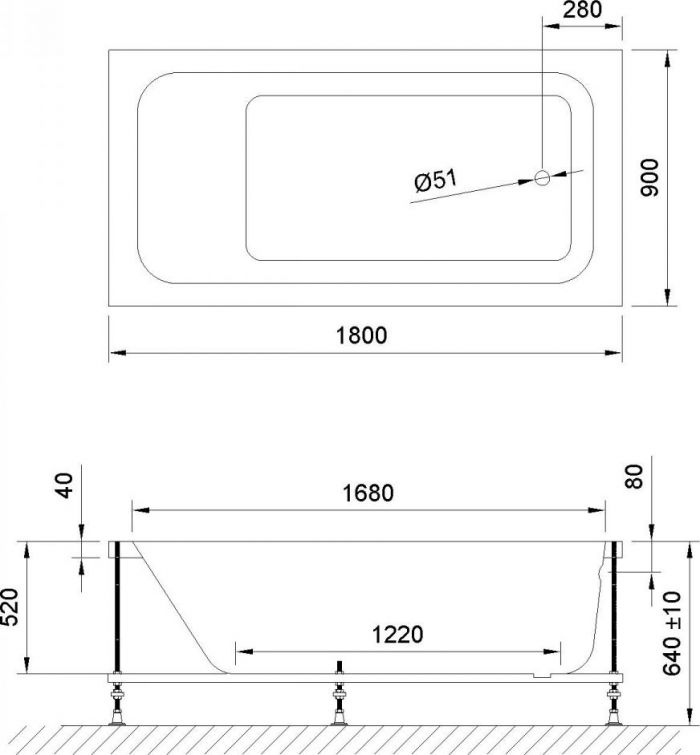 Акриловая ванна Royal Bath Accord 180х90 см RB627100CO с гидромассажем