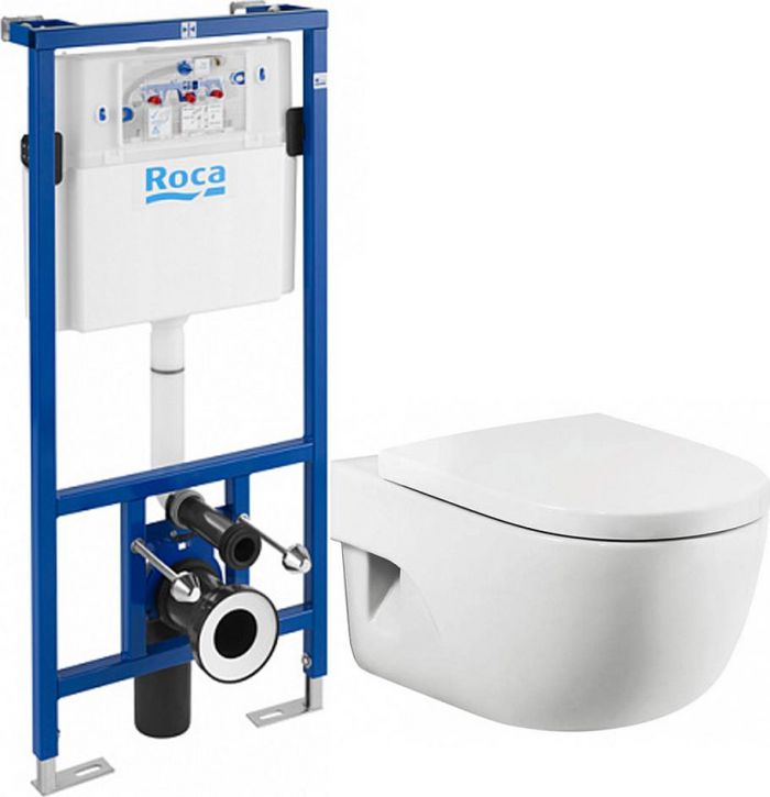 Комплект инсталляция Roca DUPLO WC 890090020 с подвесным унитазом Roca Meridian 346247000