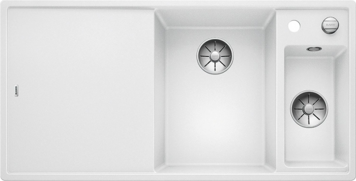 Кухонная мойка Blanco Axia III 6 S 523466 доска ясень чаша справа, белый