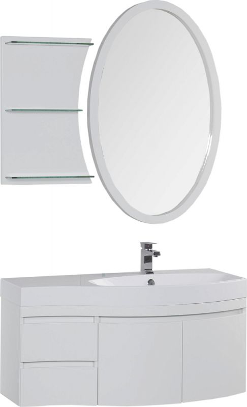 Тумба с раковиной Aquanet Опера 2-115 белая R