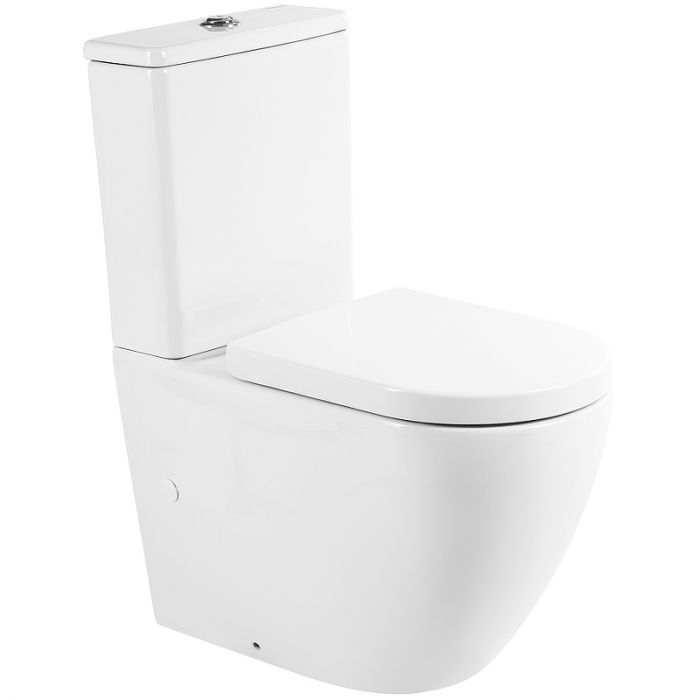 Унитаз-компакт BelBagno Sfera-R BB2141CPR/BB865SC с сиденьем микролифт, белый