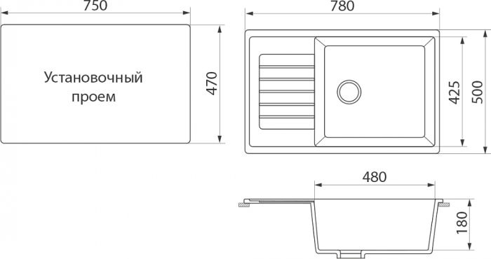 Мойка кухонная Domaci Бьелла DMC-78L бежевая